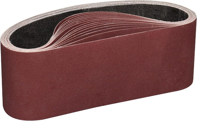 POTUINOM 3 x 21 Inch Sanding Belts 320 Grits -15 Pack Sanding Belt Aluminum Oxide Sander Belts,Best for Sanding Wood,Metal and Paint - Image 1